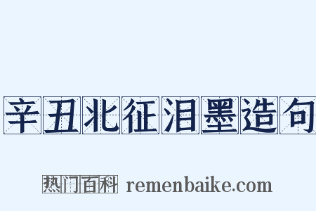辛丑北征泪墨造句是什么意思的图片